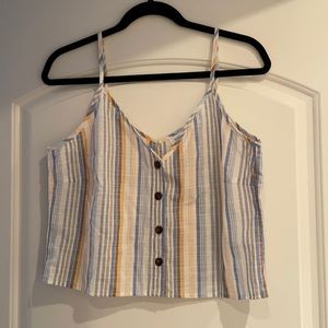 striped tank top with adjustable straps